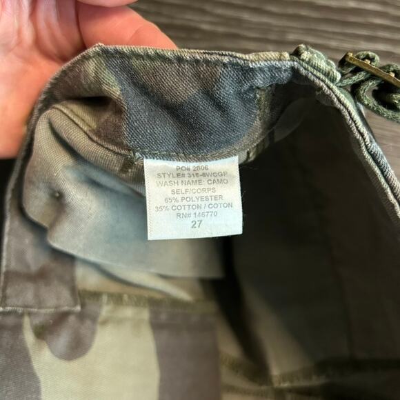 NWOT RE/DONE Originals Cargo Pants Camo Size 27 Green Military Utility Pockets - Picture 13 of 16